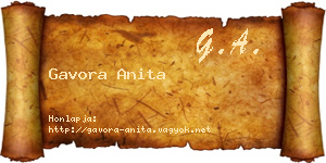 Gavora Anita névjegykártya